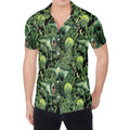T-Rex Dinosaur And Jurassic Plants Print Men's Shirt