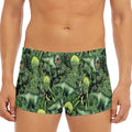 T-Rex Dinosaur And Jurassic Plants Print Men's Short Boxer Briefs