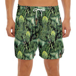 T-Rex Dinosaur And Jurassic Plants Print Men's Split Running Shorts