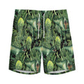 T-Rex Dinosaur And Jurassic Plants Print Men's Athletic Shorts