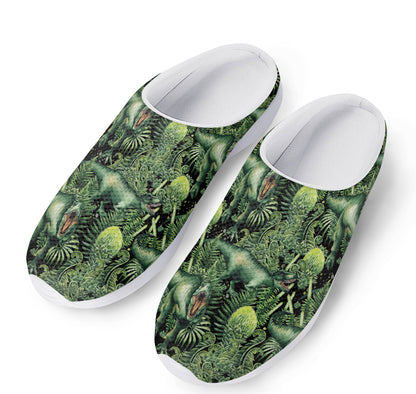 T-Rex Dinosaur And Jurassic Plants Print Mesh Casual Shoes