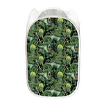 T-Rex Dinosaur And Jurassic Plants Print Mesh Laundry Hamper
