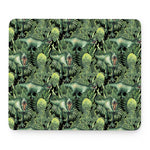 T-Rex Dinosaur And Jurassic Plants Print Mouse Pad