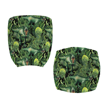 T-Rex Dinosaur And Jurassic Plants Print Office Chair Cover