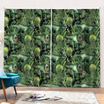 T-Rex Dinosaur And Jurassic Plants Print Pencil Pleat Curtains