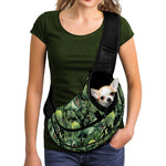 T-Rex Dinosaur And Jurassic Plants Print Pet Sling Carrier