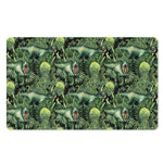 T-Rex Dinosaur And Jurassic Plants Print Polyester Doormat