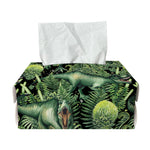T-Rex Dinosaur And Jurassic Plants Print Rectangle Tissue Box Cover