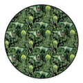 T-Rex Dinosaur And Jurassic Plants Print Round Floor Mat