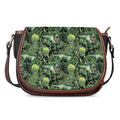 T-Rex Dinosaur And Jurassic Plants Print Saddle Bag