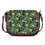 T-Rex Dinosaur And Jurassic Plants Print Saddle Bag