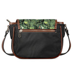 T-Rex Dinosaur And Jurassic Plants Print Saddle Bag