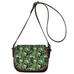 T-Rex Dinosaur And Jurassic Plants Print Saddle Bag