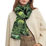 T-Rex Dinosaur And Jurassic Plants Print Scarf
