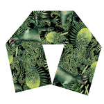 T-Rex Dinosaur And Jurassic Plants Print Scarf
