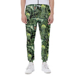 T-Rex Dinosaur And Jurassic Plants Print Scuba Joggers