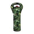 T-Rex Dinosaur And Jurassic Plants Print Single Neoprene Wine Tote