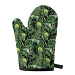T-Rex Dinosaur And Jurassic Plants Print Single Oven Mitt