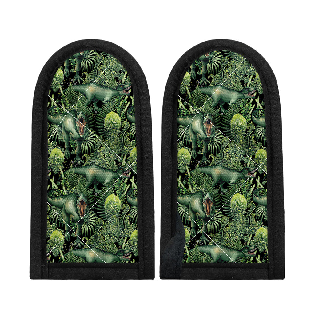 T-Rex Dinosaur And Jurassic Plants Print Skillet Handle Cover