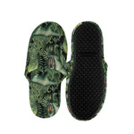 T-Rex Dinosaur And Jurassic Plants Print Slippers