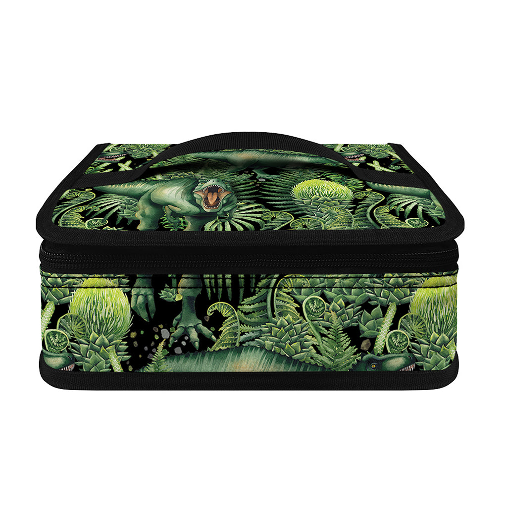 T-Rex Dinosaur And Jurassic Plants Print Small Lunch Bag