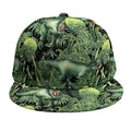 T-Rex Dinosaur And Jurassic Plants Print Snapback Cap