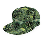 T-Rex Dinosaur And Jurassic Plants Print Snapback Cap
