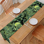 T-Rex Dinosaur And Jurassic Plants Print Table Runner