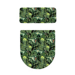 T-Rex Dinosaur And Jurassic Plants Print Toilet Lid And Tank Cover Set