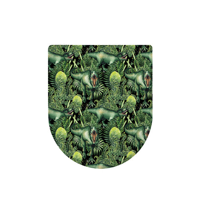 T-Rex Dinosaur And Jurassic Plants Print Toilet Lid Cover