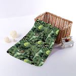 T-Rex Dinosaur And Jurassic Plants Print Towel