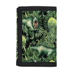 T-Rex Dinosaur And Jurassic Plants Print Trifold Wallet