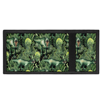 T-Rex Dinosaur And Jurassic Plants Print Trifold Wallet