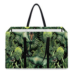 T-Rex Dinosaur And Jurassic Plants Print Utility Tote Bag