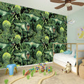 T-Rex Dinosaur And Jurassic Plants Print Wall Sticker