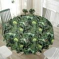 T-Rex Dinosaur And Jurassic Plants Print Waterproof Round Tablecloth