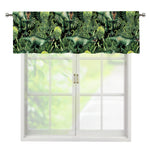 T-Rex Dinosaur And Jurassic Plants Print Window Valance