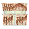 T-Rex Fossil Print 3 Piece Kitchen Curtains
