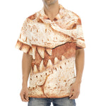 T-Rex Fossil Print Aloha Shirt