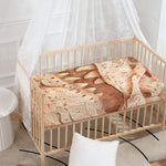 T-Rex Fossil Print Baby Crib Sheet