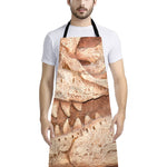 T-Rex Fossil Print Bib Apron With Pocket