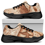 T-Rex Fossil Print Black Chunky Shoes