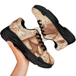 T-Rex Fossil Print Black Chunky Shoes