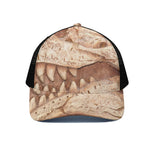 T-Rex Fossil Print Black Mesh Trucker Cap