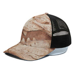 T-Rex Fossil Print Black Mesh Trucker Cap