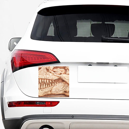 T-Rex Fossil Print Car Sticker