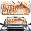 T-Rex Fossil Print Car Windshield Sun Shade