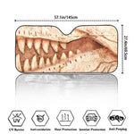 T-Rex Fossil Print Car Windshield Sun Shade