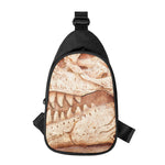 T-Rex Fossil Print Chest Bag