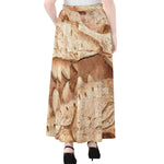 T-Rex Fossil Print Chiffon Maxi Skirt